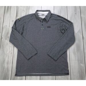 Helly Hansen Men's Long Sleeve Quarter Snap Polo Shirt Hydropower Gray XL
